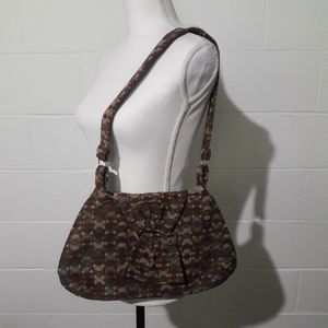 Dana Herbert Shoulder Bag Purse Snap Closure Brown